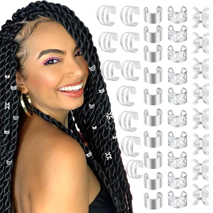 40pcs Hair Jewelry for <strong>Braids</strong> Gold Hair Cuffs Multi Style Rings Adjustable Hair Beads <strong>Braid</strong> Loc Dreadlock <strong>Accessories</strong> - Product Image 2