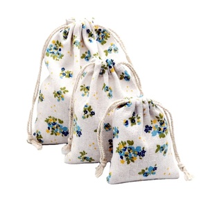 Wholesale Promotional Muslin Cotton Linen Drawstring <b>Bag</b> Gift Candy Storage Jewelry Packaging Pouch Small <b>Cloth</b> Dust <b>Bag</b> - Product Image 1