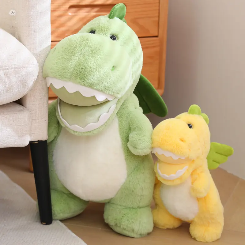 Nouveau design poupée animal en peluche heureuse dinosaure de haute qualité en peluche et jouets en peluche