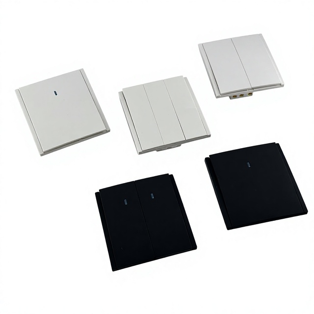 Morden New Arrival Eu Standard 1/2/3/4 Gang Switch Curved Design with Colorful Painting Color Electrical Switches and Sockets