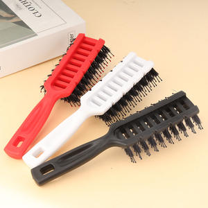 Brosse de massage professionnelle pour salon, peigne de barbier, brosse à cheveux en poils de sanglier, brosse plate pour cheveux mouillés - Product Image 4