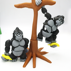 Figurines et cadeaux créatifs en forme de gorille imprimés en 3D pour l'exportation, modèles d'animaux et jouets d'activités - Product Image 1