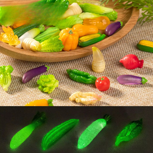 Miniatures réalistes lumineuses Weij : Radis, Maïs, Légumes – Accessoires décoratifs DIY pour boîtes mystères et sacs, petite taille - Product Image 1