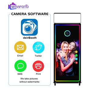 <span class=keywords><strong>Espejo</strong></span> Mágico <span class=keywords><strong>para</strong></span> Selfies de 65 Pulgadas con Compatibilidad con Cámaras SLR, Impresión Instantánea, Marco Metálico, <span class=keywords><strong>para</strong></span> <span class=keywords><strong>Eventos</strong></span> Navideños - Product Image 6