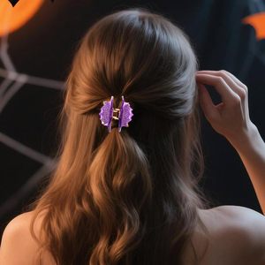 Pinzas para el Cabello con Forma <span class=keywords><strong>de</strong></span> Alas <span class=keywords><strong>de</strong></span> Murciélago Góticas <span class=keywords><strong>de</strong></span> <span class=keywords><strong>Halloween</strong></span>, Accesorios Pequeños <span class=keywords><strong>de</strong></span> Metal con Brillantina para el Cabello para Mujeres - Product Image 5