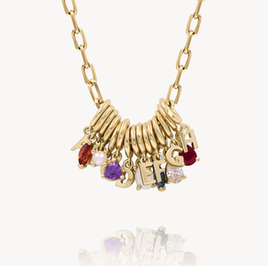 Pembuatan Perhiasan DIY Kustom Berlapis Emas 14K Hadiah Huruf Alfabet Kustom Inisial Angka Liontin Kalung Anting Ulang Tahun - Product Image 1