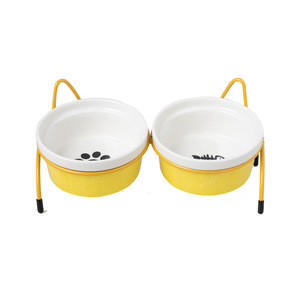 Cat Feeding Bowls Double Elevated Stainless Steel <b>Frame</b> For Cats Food And Water Bowl Set - Product Image 2