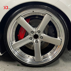 Jantes forgées sur mesure 2 pièces à <span class=keywords><strong>profil</strong></span> profond polies 18 19 20 21 pouces 5 branches en 5x112 5x114.3 5x120 5x108 compatibles GR86 BRZ GTI MK8 G80 M3 - Product Image 3