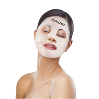 Masque facial en gel bicolore à double effet personnalisé OEM, masque éclaircissant, blanchissant et hydratant avec de la niacinamide PDRN