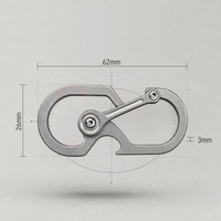 LFEDC Porte-clés multifonctionnel en alliage de titane léger, usiné CNC, épaissi, style mécanique, cadeau pour homme