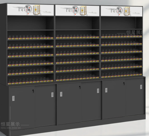 Exhibidor de Tabaco y Alcohol para Supermercado, Mostrador de Caja Integrado, Estante de Exhibición Vertical Montado en la Pared - Product Image 3
