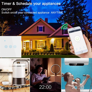 Interruptores de Pared Inteligentes Tuya, Módulo Zigbee, Control Remoto Inalámbrico por Aplicación, Programación de Tiempo Inteligente, Control por Voz con Alexa Disponible - Product Image 4