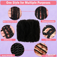 Extensions de cheveux synthétiques à tresser, texture 4C French Curl, style bob court de 12 pouces - 100g/paquet, Afro Kinky Curly Bulk