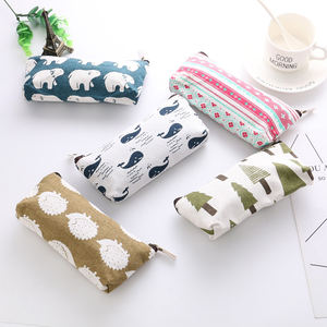 Fancy Pattern Canvas Pencil case Children Students Portable Washable <b>Storage</b> Stationery Pencil Pouch - Product Image 2