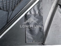 Tente de toit triangulaire en aluminium - Système de transfert de charge pour la partie supérieure de la tente, joint thermiquement isolé, toile respirante, ouverture rapide, OEM