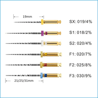 Limas Endodónticas Cónicas Niti Gold 40/04 21/25mm, Equipo para Conductos Radiculares, Limas Rotatorias con Activación por Calor