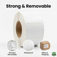 Rollo de Etiquetas Adhesivas de Papel Couché para Transferencia Térmica, Tamaño Personalizado, 57X40mm