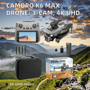 CAMORO K19 MAX โดรนสำหรับผู้เริ่มต้น 3 กล้อง ถ่ายภาพทางอากาศคุณภาพสูง หลบหลีกสิ่งกีดขวาง โดรน 4 แกน พับเก็บได้ ควบคุมด้วยรีโมท - Product Image 2