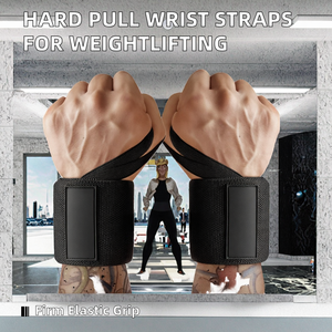สายรัดข้อมือยืดหยุ่น KS-6080 สำหรับยกน้ำหนักและดึงน้ำหนัก ช่วยเพิ่มแรงในการยกและจับยึดสำหรับเดดลิฟท์และเวทลิฟท์ - Product Image 2