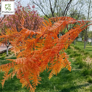 人工シダはイベントの結婚式の装飾のためのカラフルなレッドゴールドシルバーピンクホワイトを残します - Product Image 5