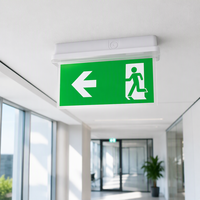 Lumière de signalisation d'urgence étanche 2W LED, éclairage d'urgence IP65, batterie rechargeable, autonomie de 3 heures, intérieur/extérieur