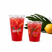 Gobelets à café froids en plastique PET transparent avec couvercles, gobelets réutilisables pour smoothies, bubble tea, lattes glacés, qualité alimentaire