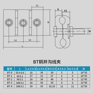 Conector de cableado con terminal de tornillo de ranura paralela de cobre BT 0 1 2 3 4 para niveles de voltaje de 10KV y menos. - Product Image 4