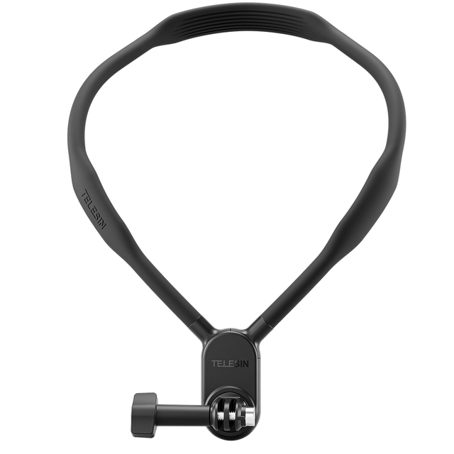 Telesin Sports Camera Accessories Lightweight Hand-free U-shaped Neck Bracket Mount 360 Rotation for Go Action