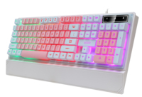 Clavier de vision filaire pleine grandeur OEM avec interface USB à membrane rétroéclairée par LED-Nouvelle arrivée pour les jeux et le bureau