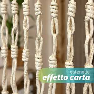Mosquitera Tejida de Cuerda 120x240cm Beige con Cadenas para Puertas y Ventanas - Product Image 5