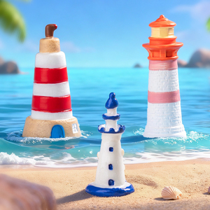 Resin Mini <b>Lighthouse</b> Figurine Miniatures for Beach Landscape Decorations Tiny Beacon Charms <b>Ornaments</b> DIY Accessories - Product Image 5