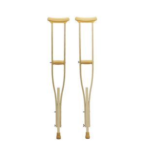 Muletas de madera maciza con reposabrazos, bastón de madera ligero y resistente para apoyo al caminar, equipo de fitness - Product Image 4