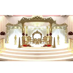 Gujarati Wedding Wooden Mandap Decoration Special Wedding Wooden Mandap With Crown Dynamic Look Wedding Wooden Mandap London