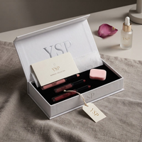 Ensemble d'emballages de maquillage blancs de luxe sur mesure, boîte rigide pliable à fermeture magnétique avec insert personnalisé