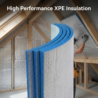 Rouleau de mousse XPE, isolation thermique, résistant à l'eau, pour toit, plafond et murs d'entrepôts industriels