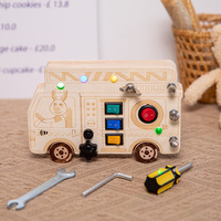 Nouveaux jouets éducatifs lumière led électronique bébé en bois sensoriel occupé conseil accessoires montessori jouets pour tout-petit
