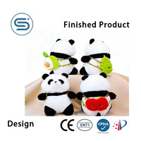 Jouets en peluche panda vêtu sur mesure, design créatif, vente en gros, jouets en peluche de haute qualité pour cadeaux d'enfants