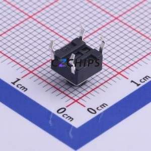 TC-1102-B-D-B Tactile Switch Through hole Component THT-4P,6x6mm Switch Single Pole Single Throw Round Button 1.6N Through Hole - Product Image 2