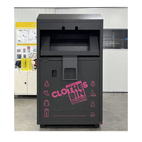 Poubelle de collecte sécurisée en acier pour chaussures, vêtements et vêtements recyclés, pour les dons caritatifs, fabriquée aux États-Unis