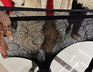 Collants résille personnalisés avec logo <span class=keywords><strong>de</strong></span> marque G <span class=keywords><strong>ou</strong></span> F, imprimé lettres, collants noirs populaires, collants design, collants résille - Product Image 2