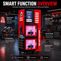 Nouvelle conception de distributeur automatique de nettoyage de casques de moto, machine de nettoyage de casques entièrement automatique et intelligente