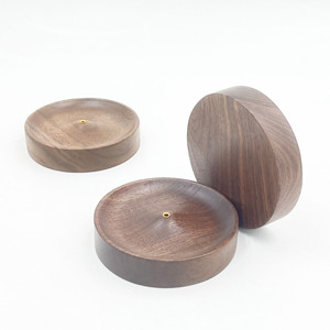 Support en bois rond en cuivre avec logo personnalisé pour diffuseur d'aromathérapie et cendrier, vente en gros - Product Image 4