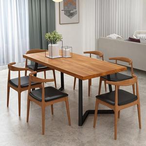 2025 Ventas calientes Mesa de comedor de roble macizo americano Diseño moderno para familias pequeñas Café y restaurante Uso de comedor - Product Image 2