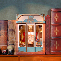 Kit de maison de poupée Tonecheer Trade Only European Travels Vintage Steam Train Cabins DIY Book Nook pour les détaillants de briques et de matériaux de construction
