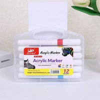 Marqueur acrylique à tête ronde, couleur opaque, empilable, lavable, pour graffiti, lot en gros
