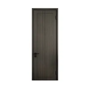 El mejor diseño de puerta de madera Puerta de lujo ligera con estilo moderno Puerta de panel de madera PB102