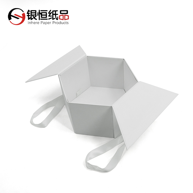 Custom Soccer Ball Packaging Box, Foldable Rigid Hexagon Packaging Box With Satin Ribbon Closure for Luxury Gift