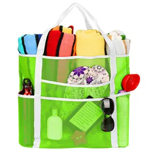 Cheap Price Waterproof Foldable Mesh Toy Tote Bag Beach Swim Gym Bag Grocery Picnic Utility Bag