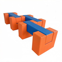 Ensemble de ponts d'équilibre modulaires colorés en mousse souple, antidérapants, en cuir PU léger, durables et flexibles pour l'entraînement motricité globale des enfants