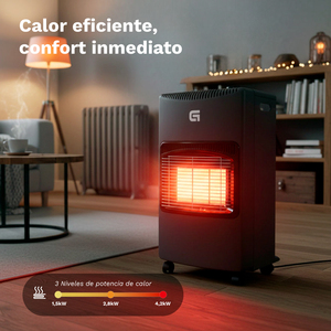 Chauffage au gaz butane portable 4200W, 3 niveaux de chaleur, utilisation intérieure et extérieure - Product Image 4